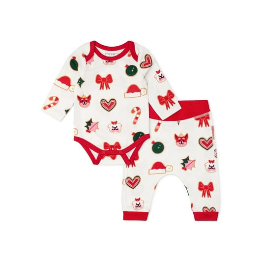 Paris Hilton x Monica + Andy Baby Organic Cotton Christmas First Moves Set, Sizes Newborn-12/18 Months